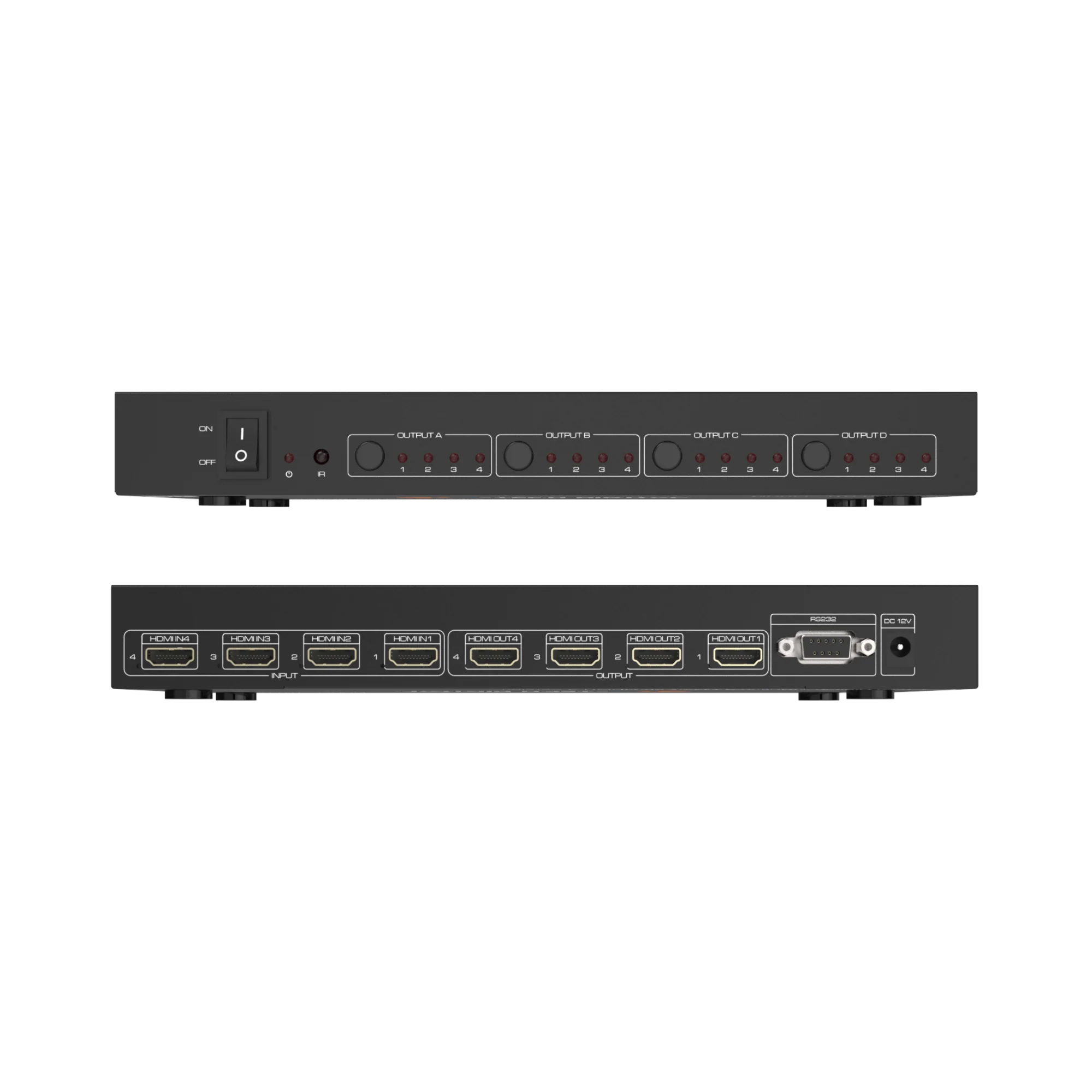 4K 30Hz 4x4 HDMI Matrix Switcher with RS232 and IR Control - Image 3