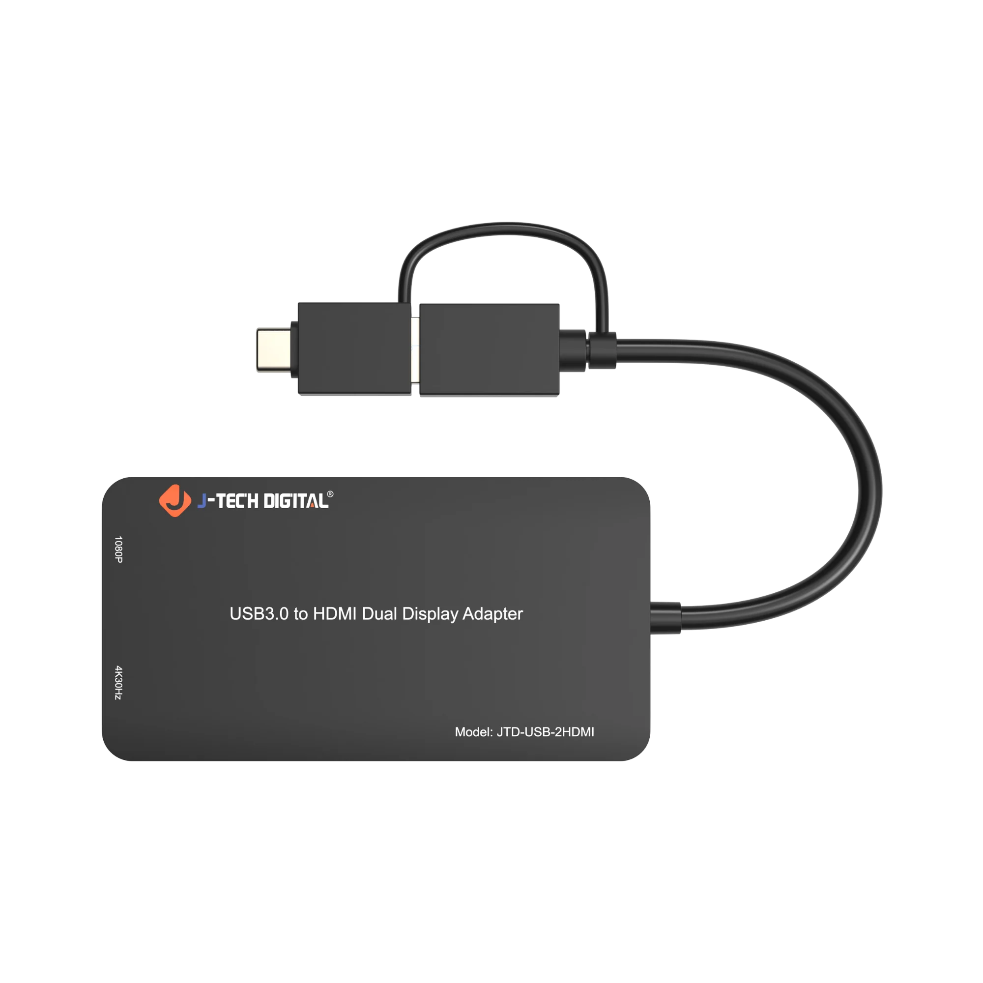 USB Type-A/C to Dual HDMI Display Adapter – 4K 30Hz and 1080P 60Hz, Multi-Display Support - Image 4
