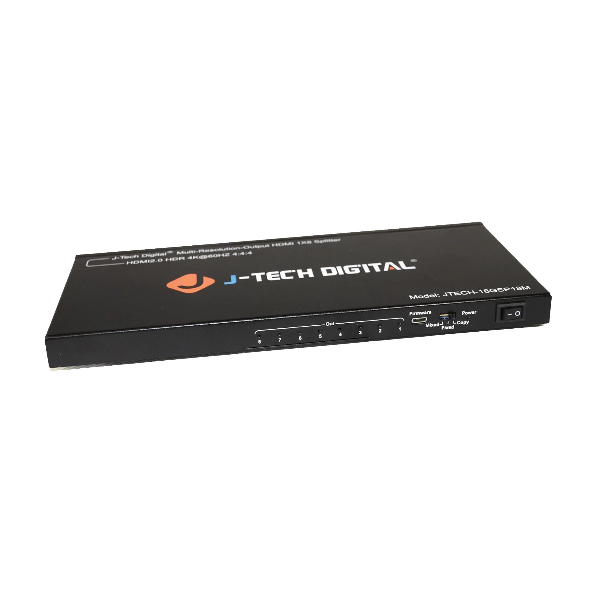 4K 60Hz 1x8 HDMI Splitter with Multi-Resolution Output (MRO) and EDID Copy