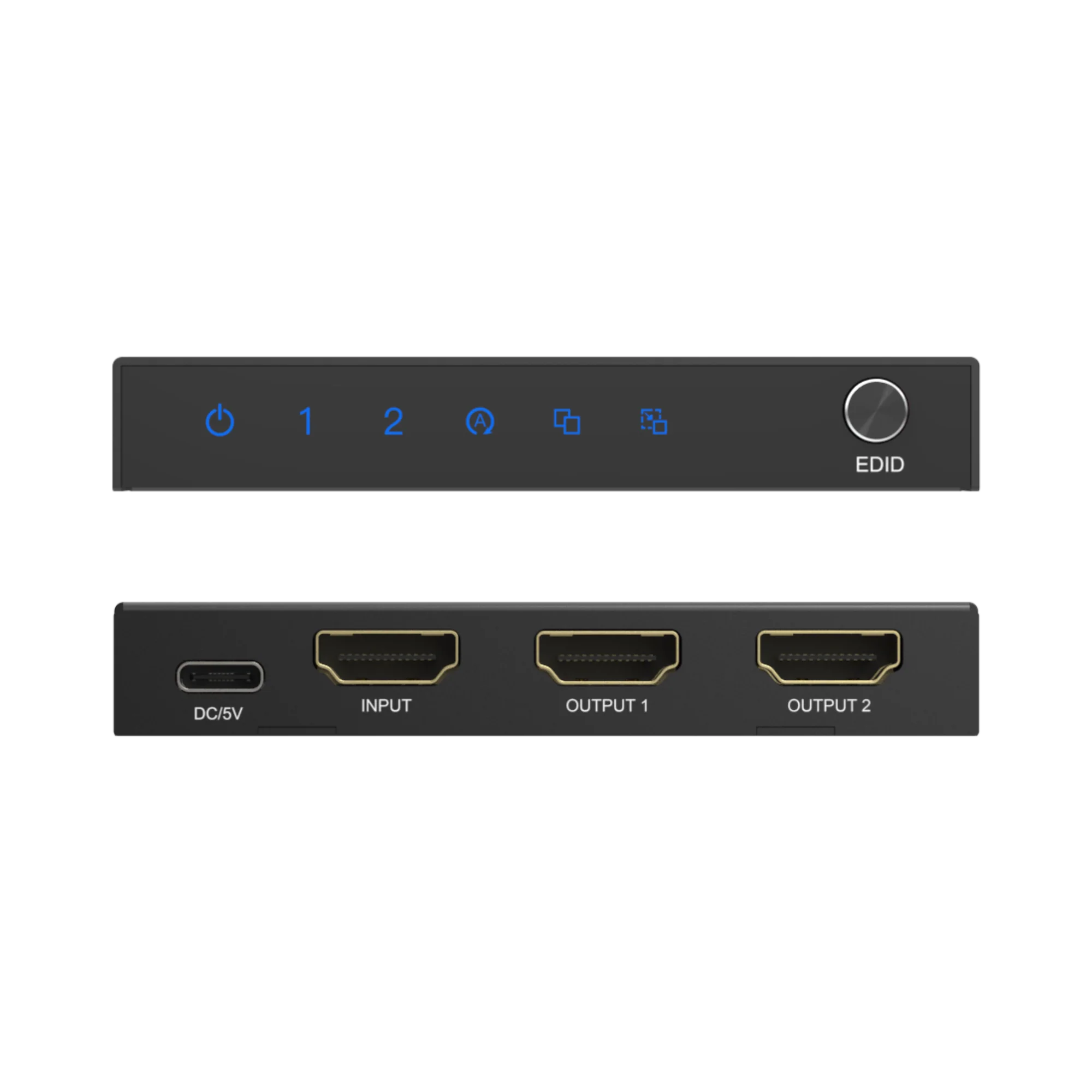 8K 60Hz 1x2 HDMI Splitter with Downscaling and EDID Control - Image 3