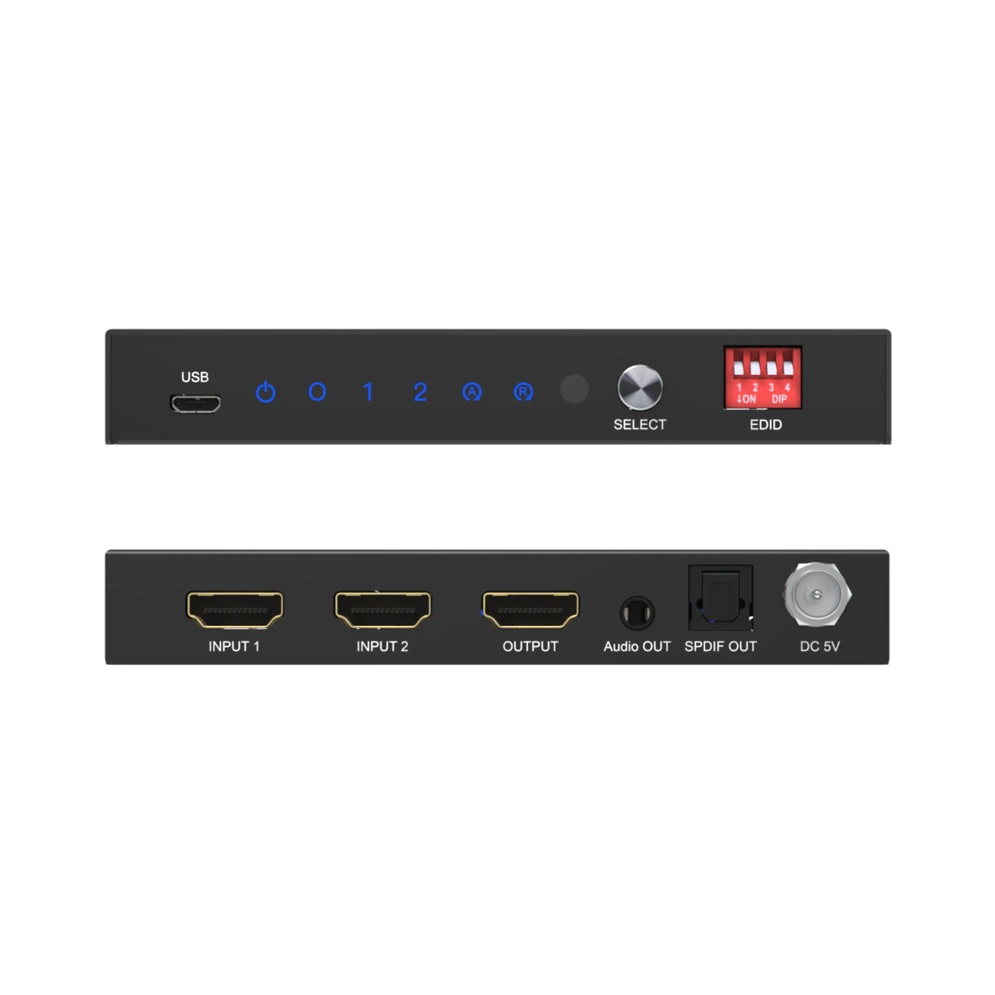 8K 60Hz HDMI Switch 2 In 1 Out with Audio Extraction - Image 3