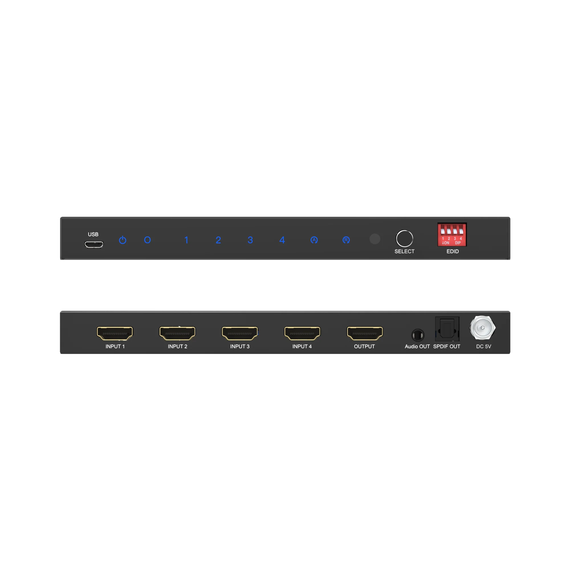 8K 60Hz HDMI Switch 4 In 1 Out with Audio Extraction - Image 3
