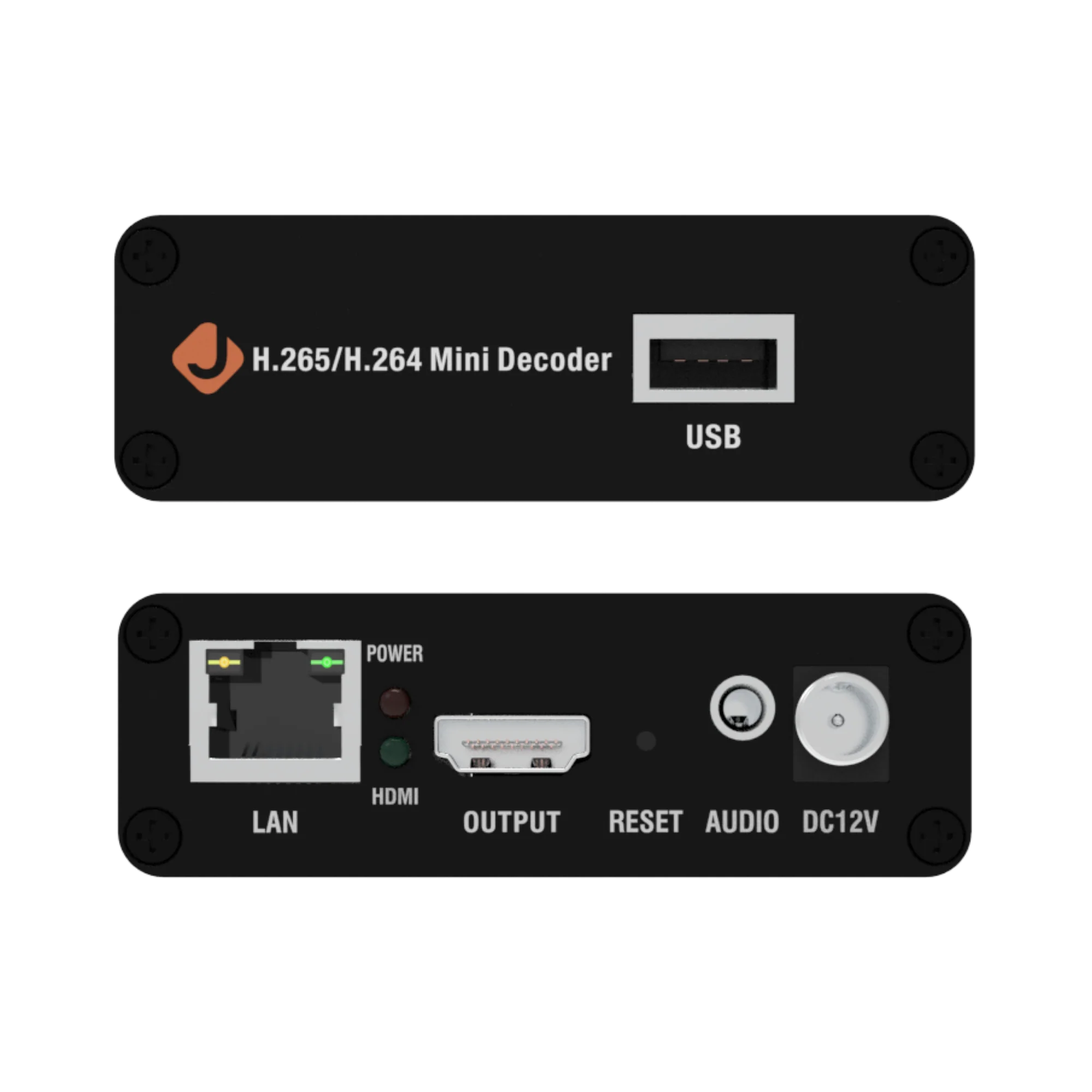 4K 30Hz Input / 1080P Output H.265/H.264 IP Video Network Decoder with USB Playback - Image 3