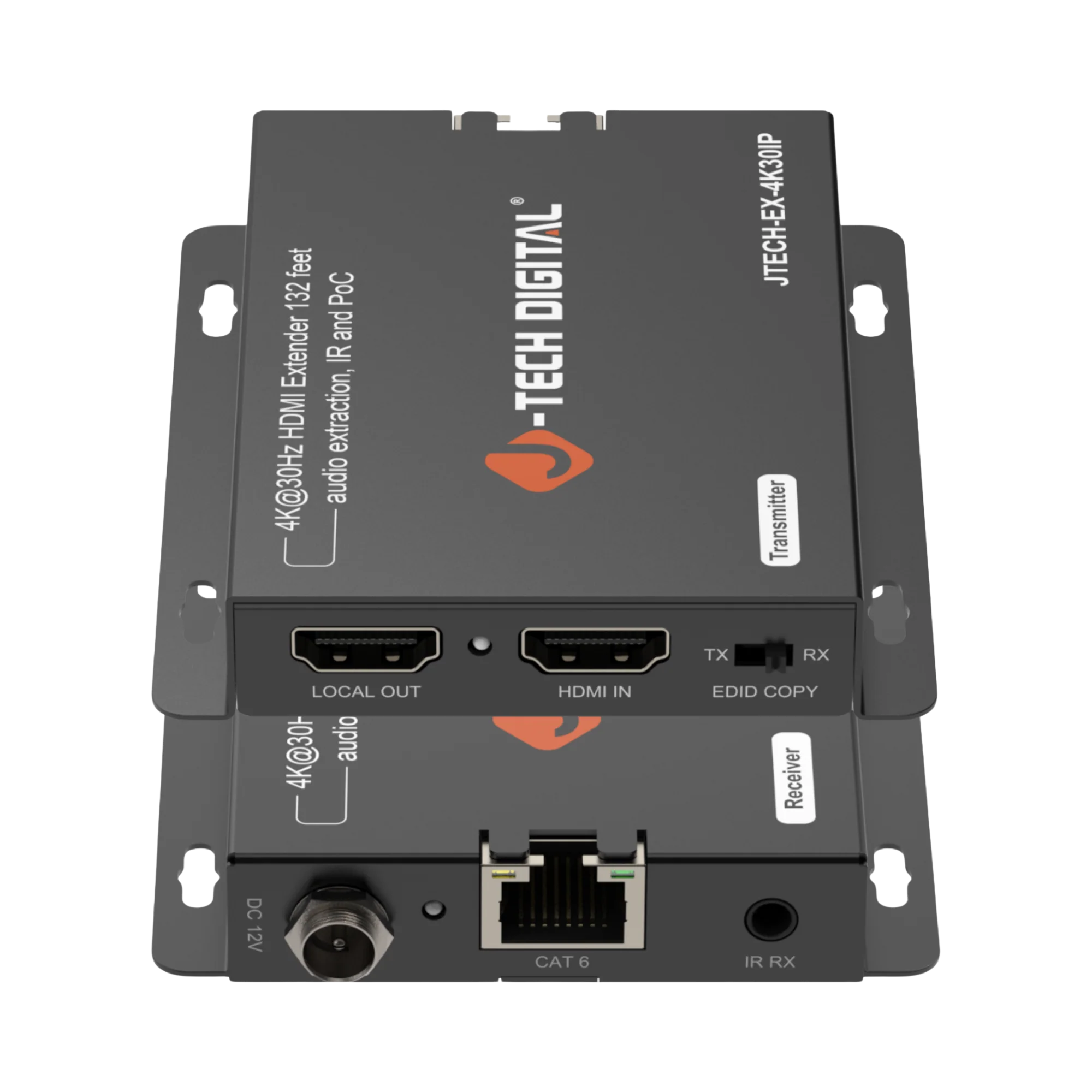 4K 30Hz HDMI Extender Over Ethernet w/ Audio Extraction, IR, PoC - Image 2