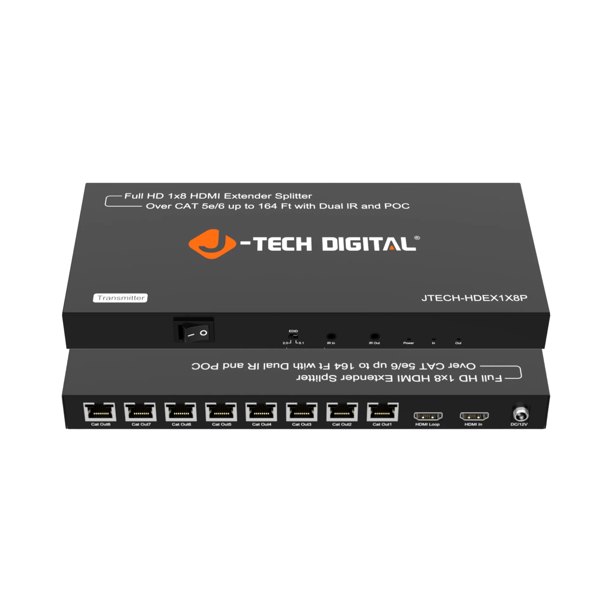 1080P 60Hz 1x8 HDMI Extender Over Ethernet (164ft.) - Image 2