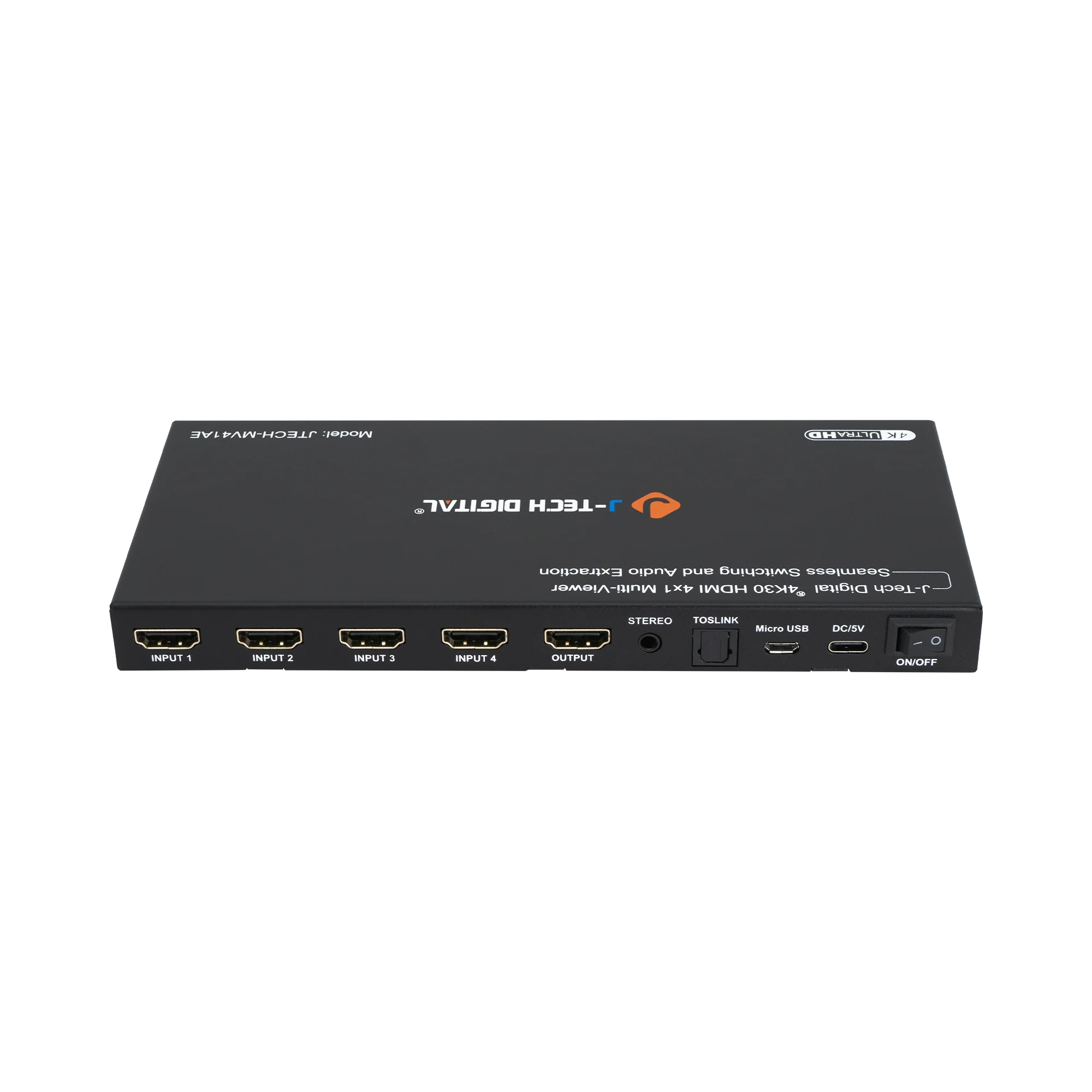 4K 30Hz 4x1 Quad HDMI Multiviewer, Seamless Switcher with Audio Extraction - Image 2