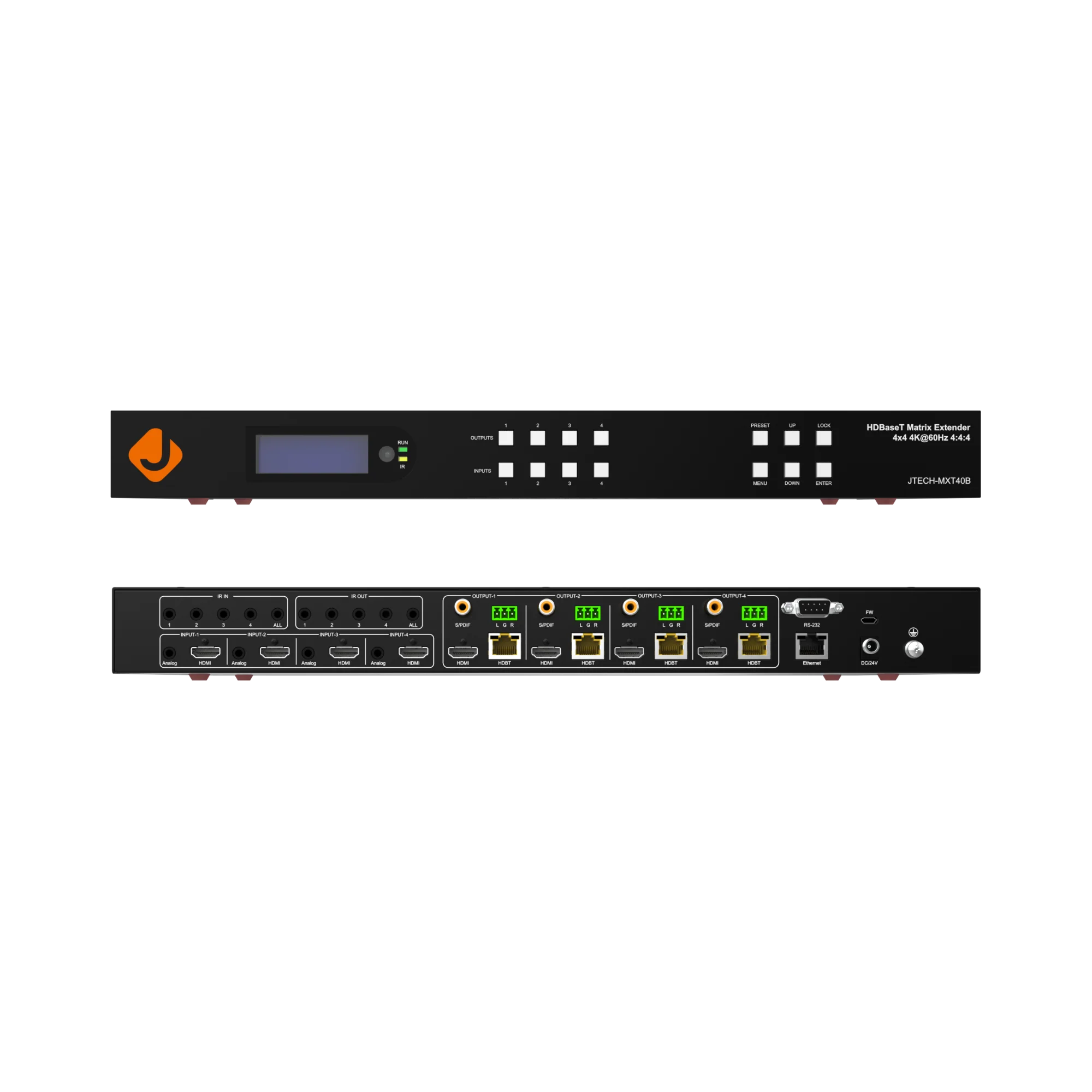 4K 60Hz 4x4 HDBaseT HDMI Extender with PoC (130ft) - Image 3