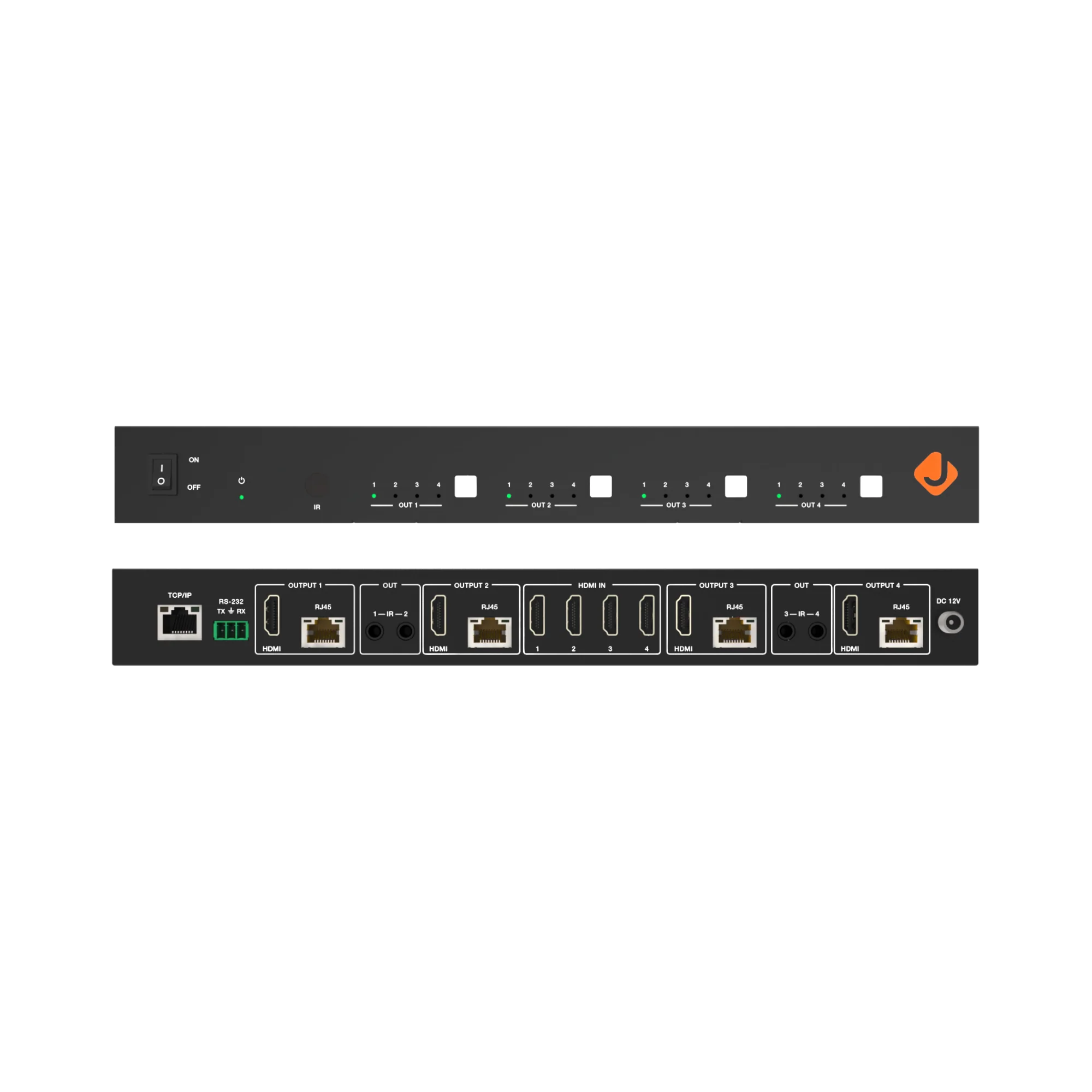 4K 60Hz 4x4 HDMI Matrix Extender Over Ethernet (130ft) - Image 3