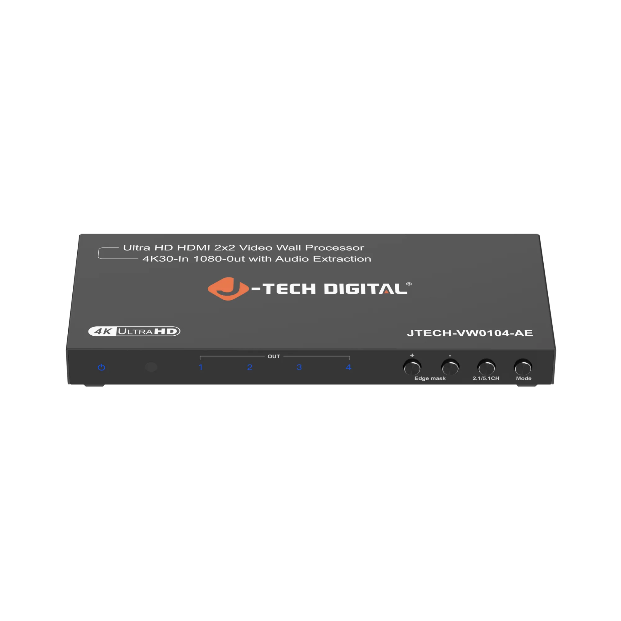 2x2 Video Wall Processor (4K30 In 1080P Out) with Audio Extraction