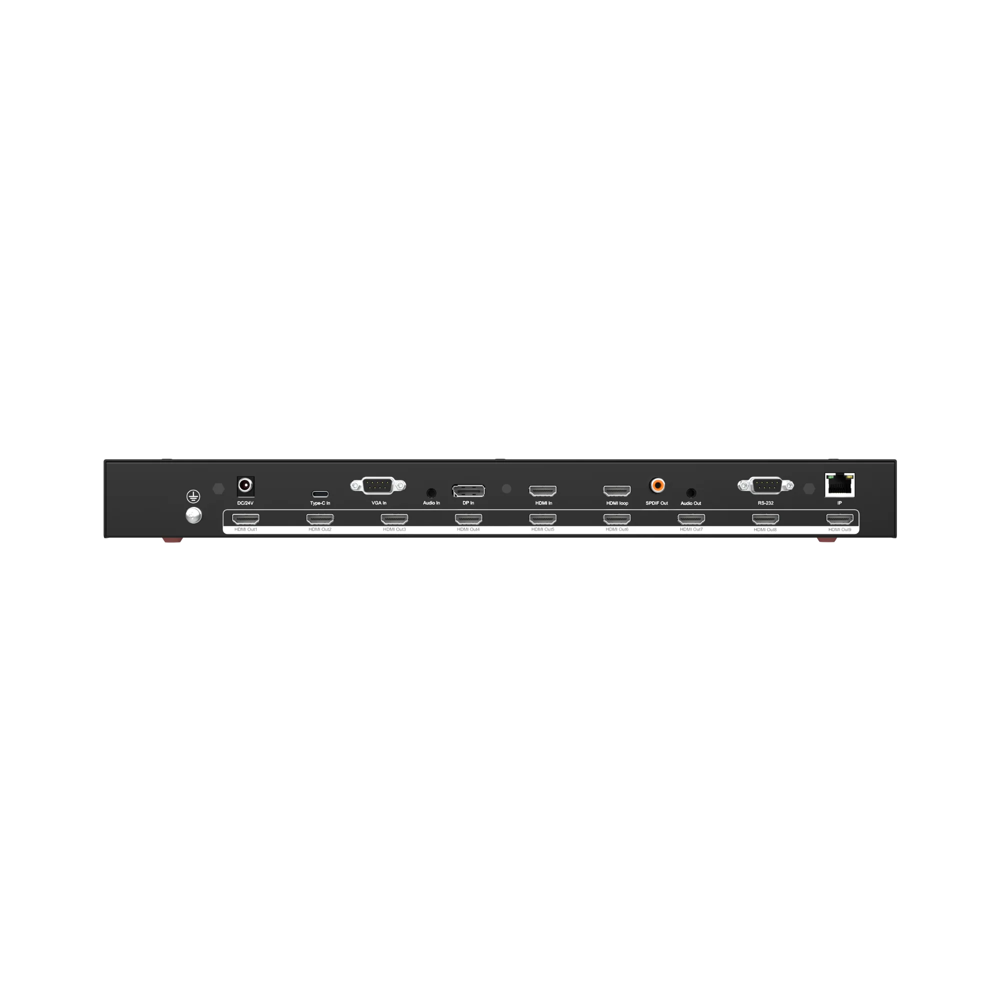 4K 30Hz 3x3 Video Wall Controller with HDMI, VGA, DP, USB-C Inputs and Audio Extraction - Image 4