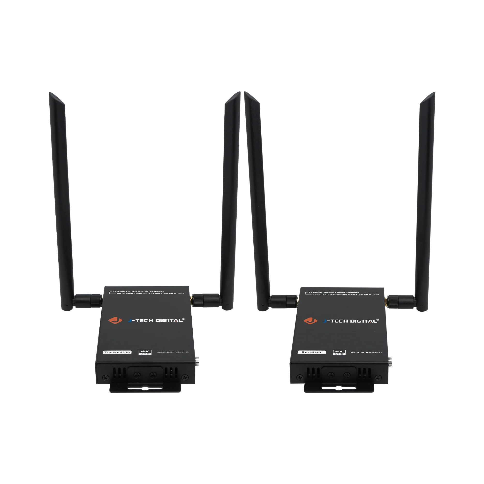 4K 60Hz Wireless HDMI Extender with Local HDMI Loop-Out (196ft) and IR Pass-Through
