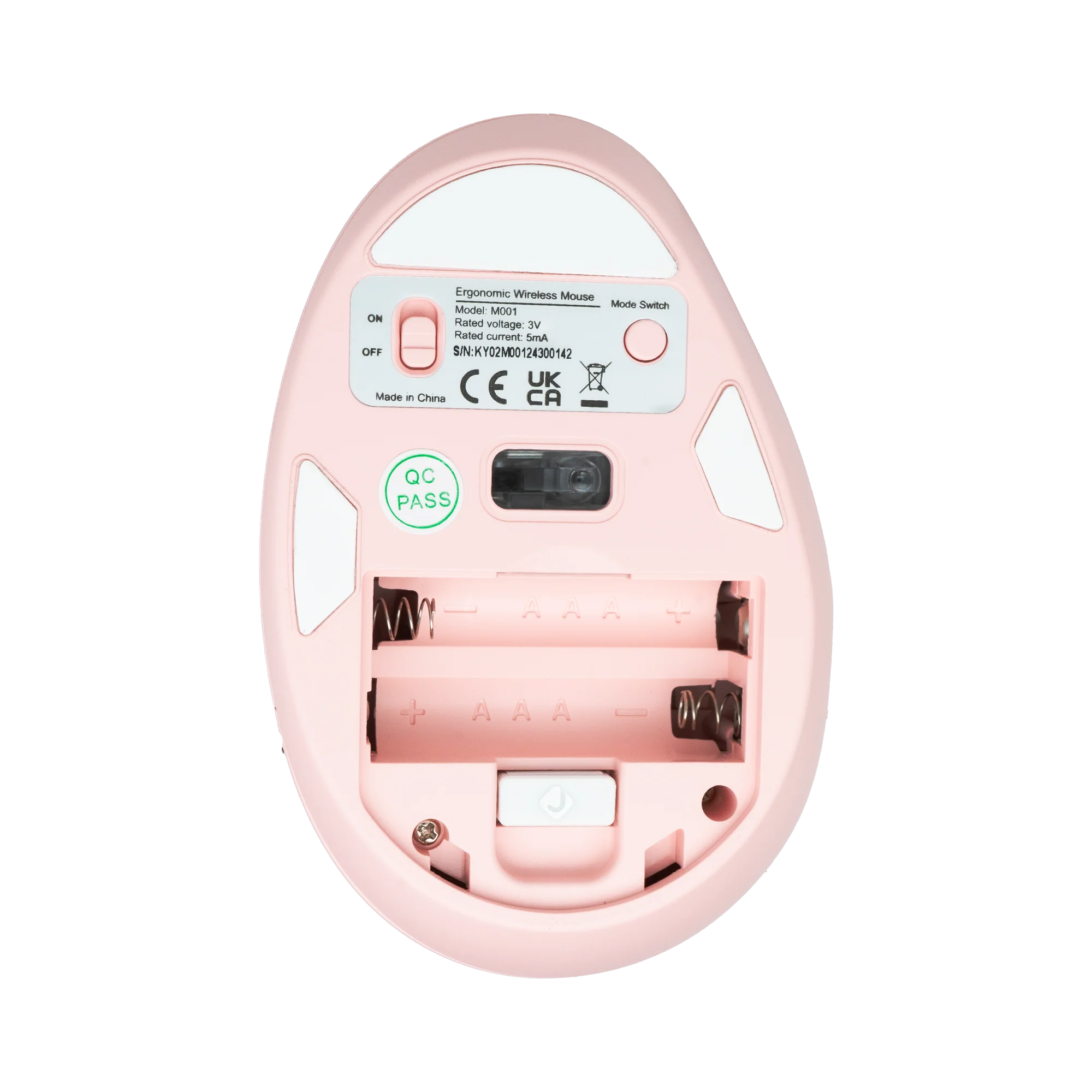 Wireless Vertical Ergonomic Mouse with 2.4G Wireless and Bluetooth Modes (Pink) - Image 4